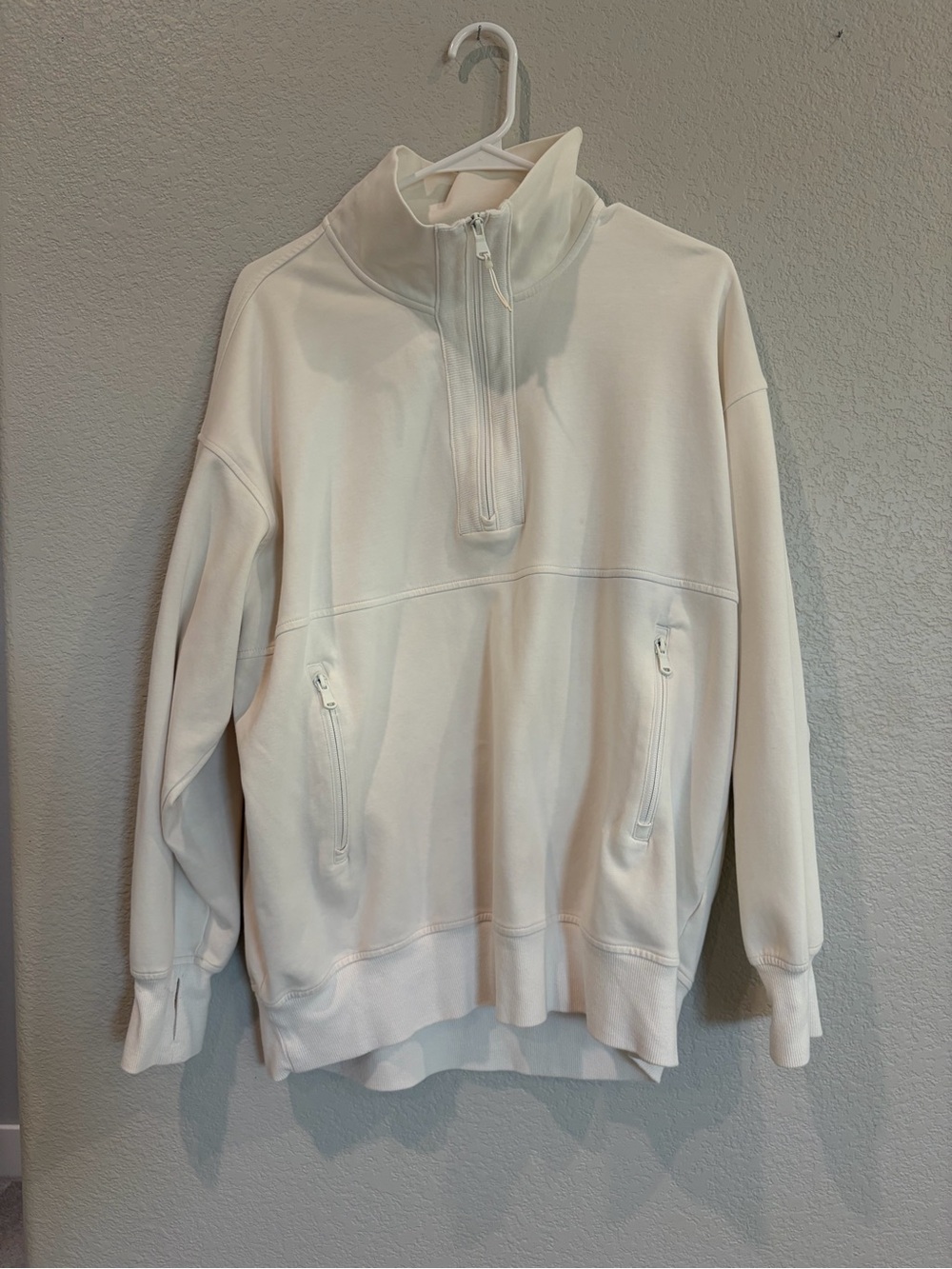 Old Navy Off-White Half-Zip Sweater